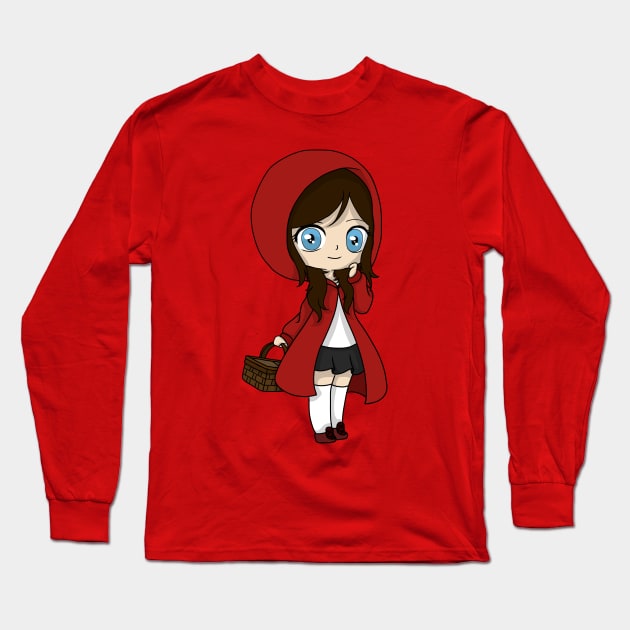 chibi girl (little red) Long Sleeve T-Shirt by LillyTheChibi